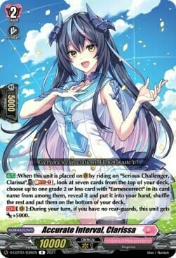 Accurate Interval, Clarissa [D Format] Card Front