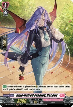 Blue-haired Prodigy, Receus [D Format] Card Front
