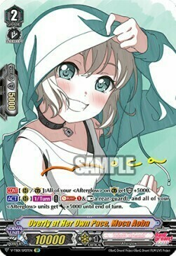 Overly at Her Own Pace, Moca Aoba [V Format] Card Front