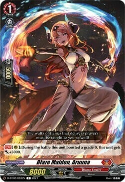 Blaze Maiden, Aruuna [D Format] Card Front