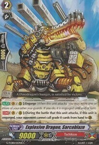 Explosive Dragon, Sarcoblaze Card Front