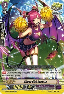 Cheer Girl, Lynette [V Format] Card Front