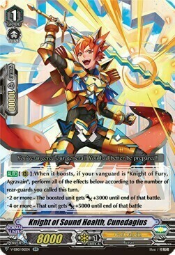 Knight of Sound Health, Cunedagius [V Format] Card Front
