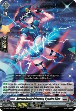 Aurora Battle Princess, Kyanite Blue Card Front
