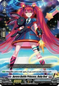 Aurora Battle Princess, Ruby Red [D Format] Card Front