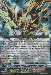 Eradicator, Vowing Saber Dragon "Яeverse" [G Format] Card Front