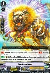 Cladcrest Lion Card Front