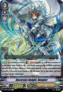 Decorous Knight, Hengist [V Format] Card Front