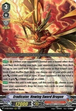 Eradicator, Vowing Sword Dragon [V Format] Card Front