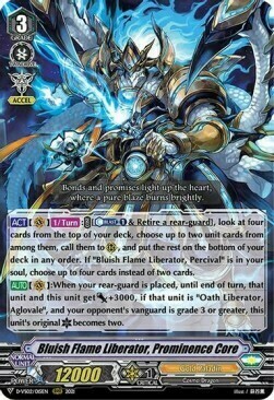 Bluish Flame Liberator, Prominence Core [V Format] Card Front