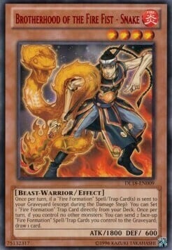 Brotherhood of the Fire Fist - Snake Card Front