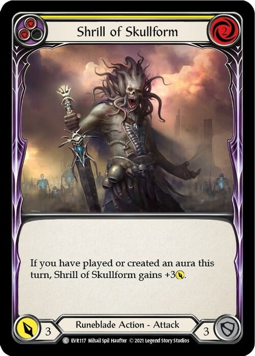 Shrill of Skullform (Yellow) Card Front