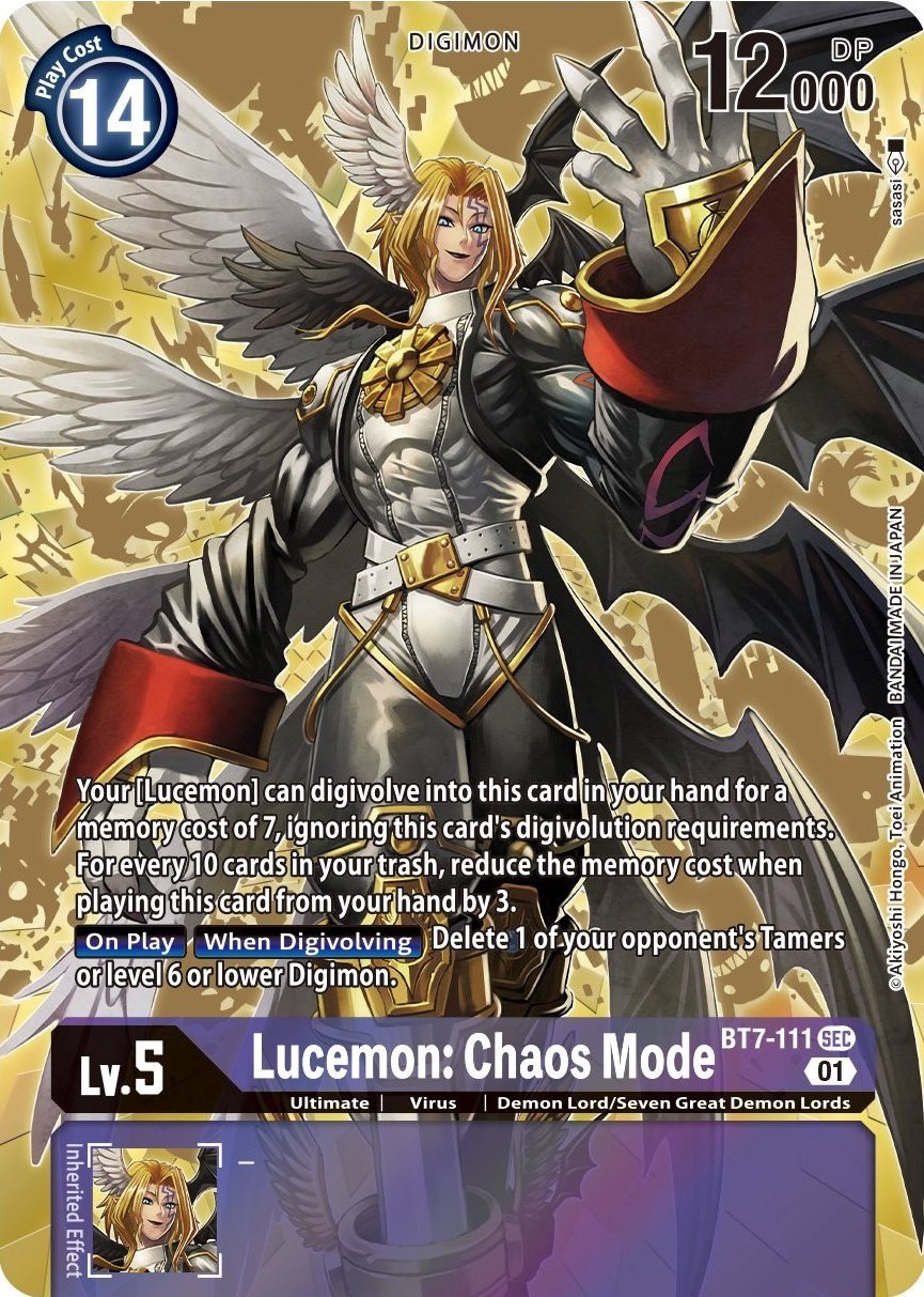 Lucemon Chaos Mode Bt 07 Next Adventure Digimon Cardtrader 1113