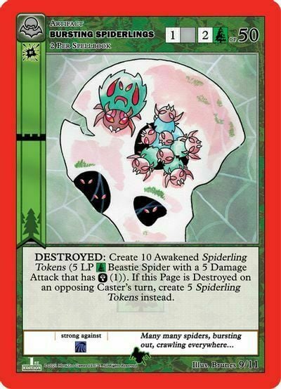 Bursting Spiderlings Card Front