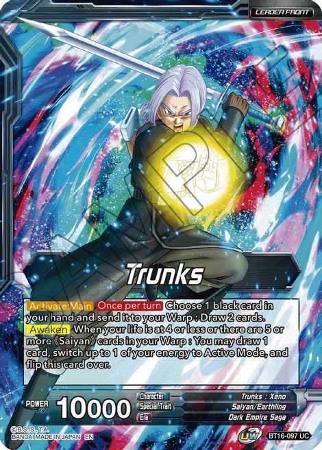 Trunks // SSG Trunks, Crimson Warrior Card Front