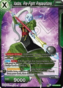 Vados, Pre-Fight Preparations Card Front