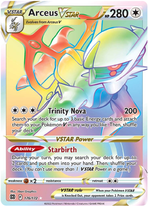 Arceus V ASTRO [Trinity Nova | Starbirth] Card Front