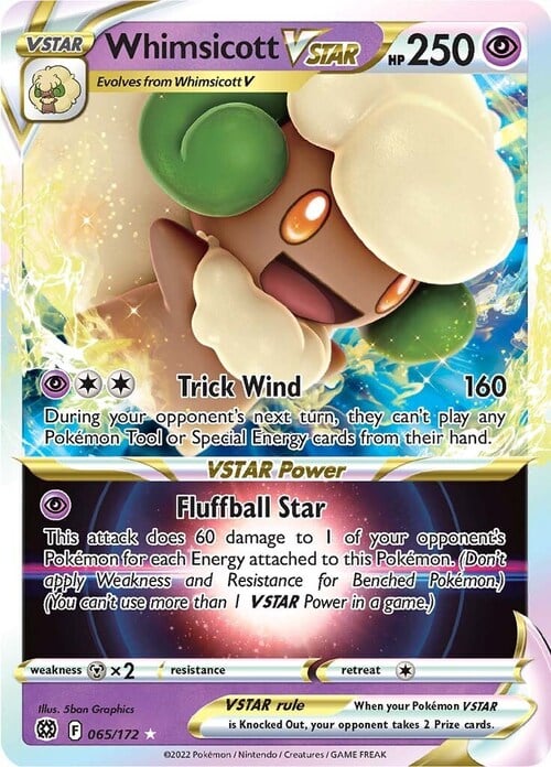 Whimsicott VSTAR Card Front