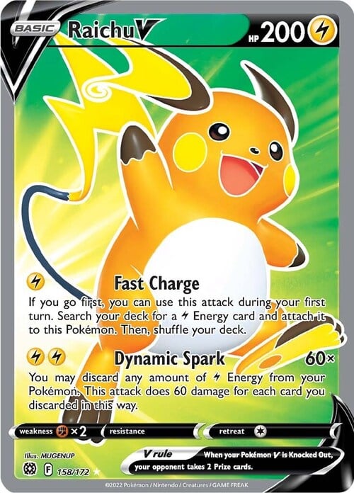 Raichu V Card Front