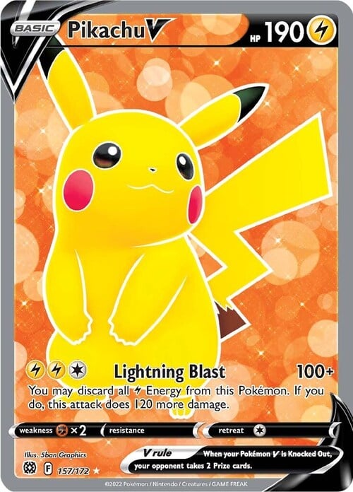 Pikachu V Card Front
