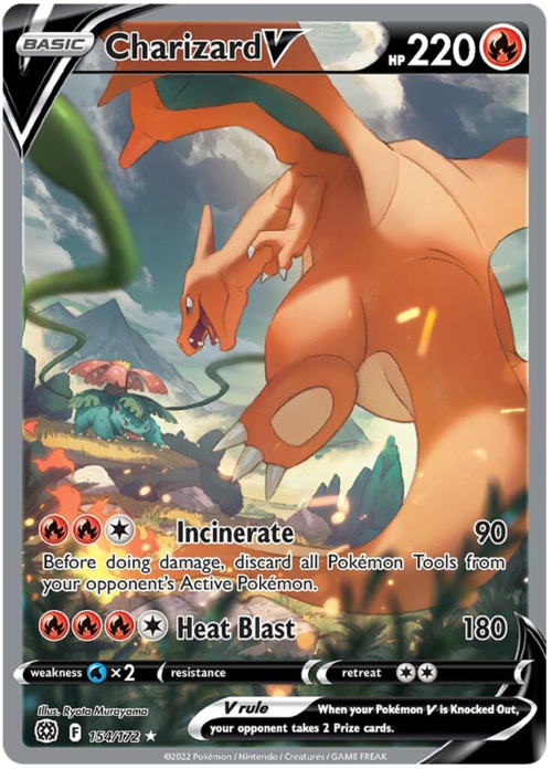 Charizard V [Incinerate | Heat Blast] Card Front