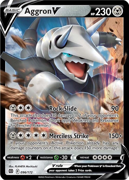 Aggron V Card Front