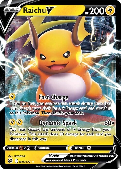 Raichu V Card Front