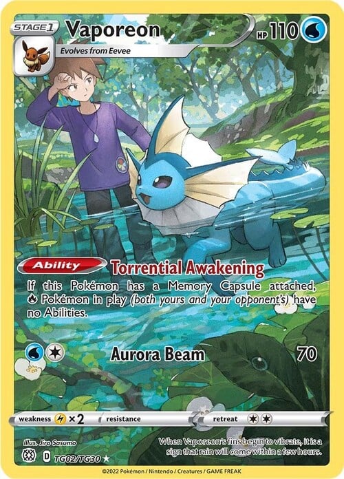 Vaporeon Card Front