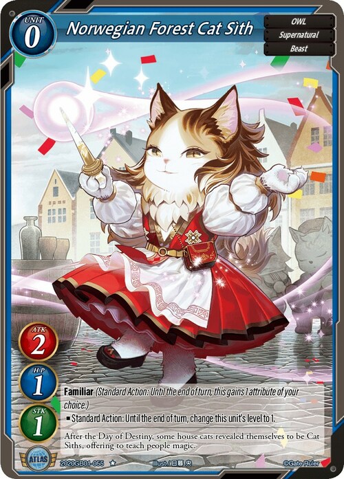 Norwegian Forest Cat Sìth Card Front