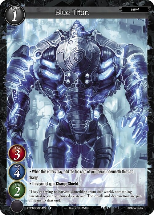 Blue Titan Card Front