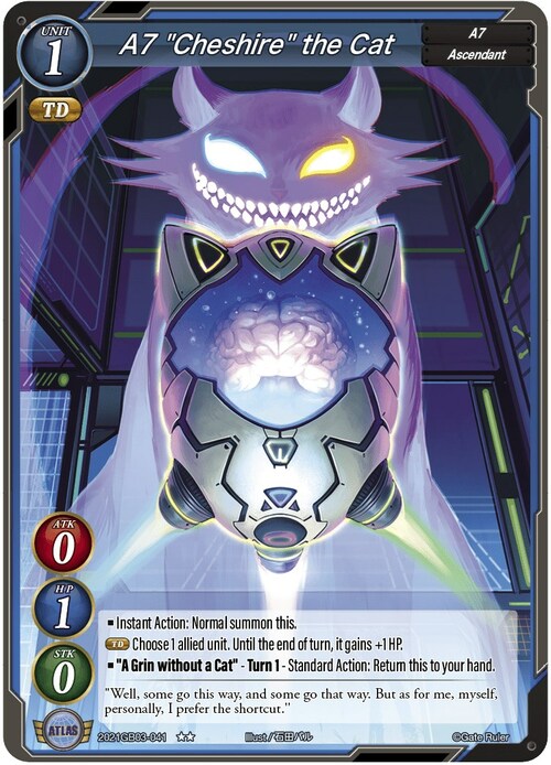 A7 "Cheshire" the Cat Card Front