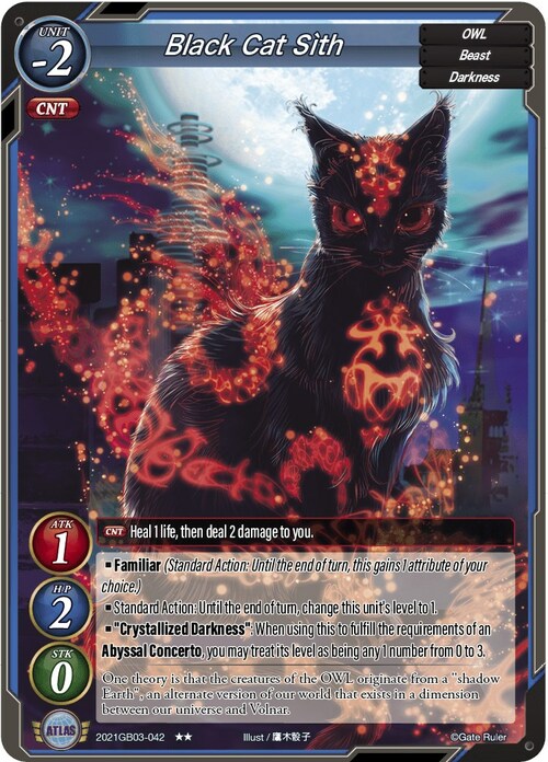 Black Cat Sith Card Front