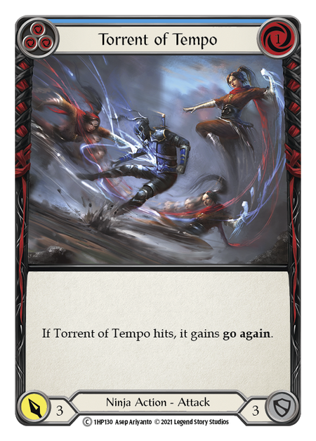 Torrent of Tempo - Blue Card Front
