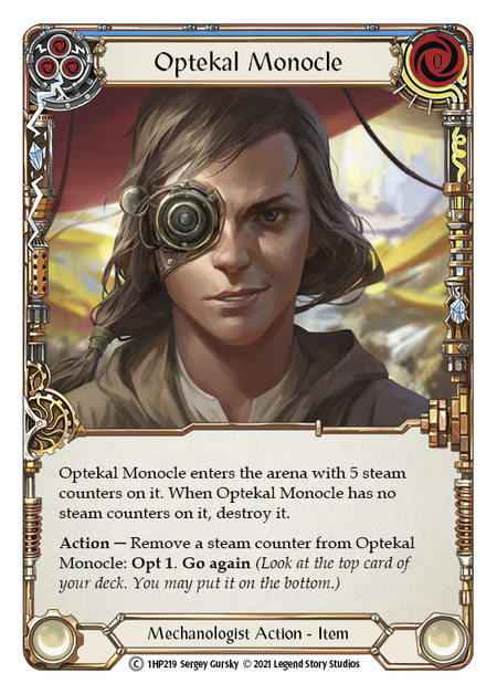 Optekal Monocle Card Front