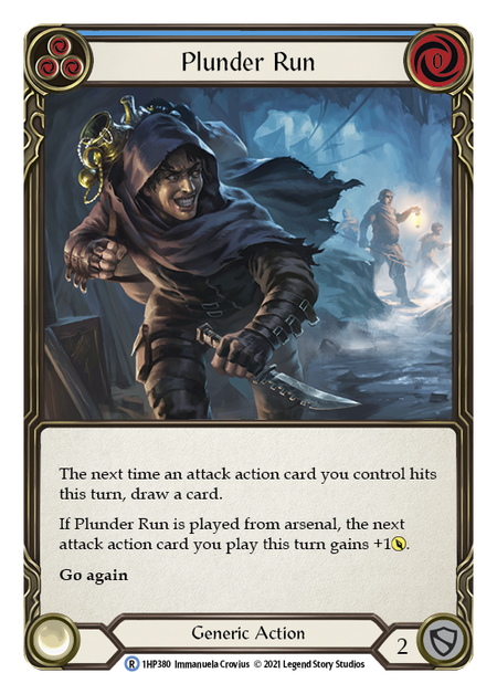 Plunder Run - Blue Card Front
