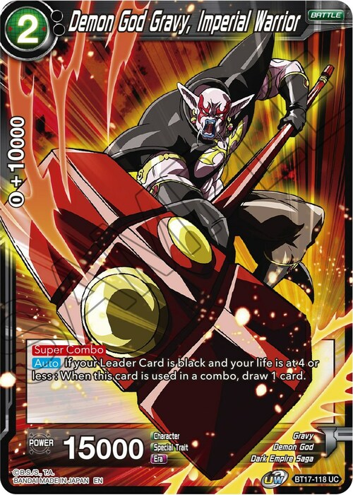 Demon God Gravy, Imperial Warrior Card Front