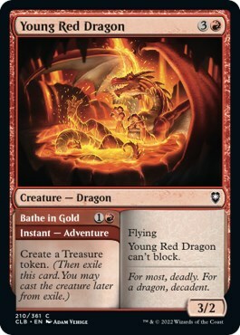 Young Red Dragon // Bathe in Gold Card Front