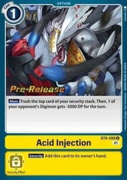 Acid Injection Card Front