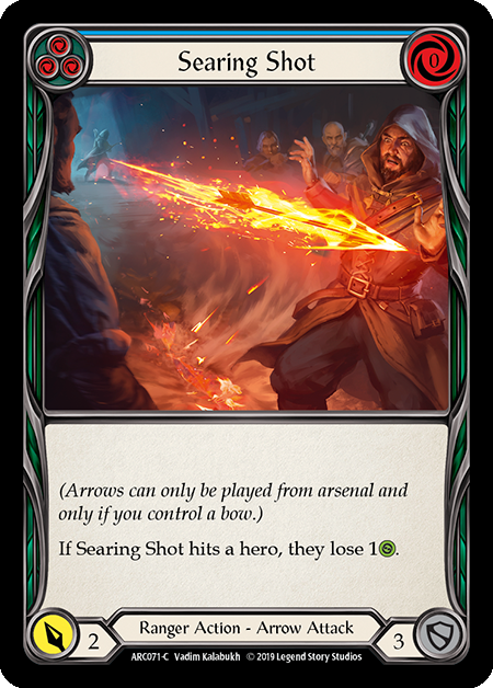 Searing Shot - Blue Arcane Rising - First | Flesh and Blood | CardTrader