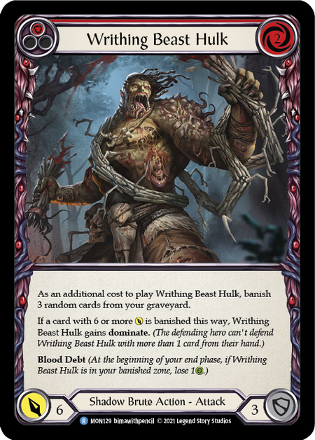 Writhing Beast Hulk (Red) Card Front