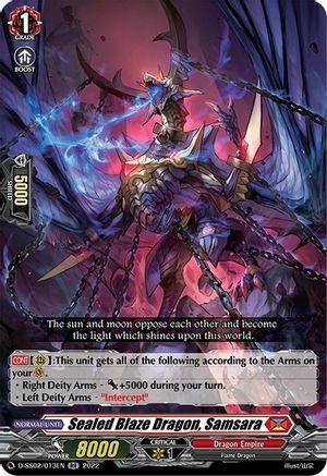 Sealed Blaze Dragon, Samsara [D Format] Card Front