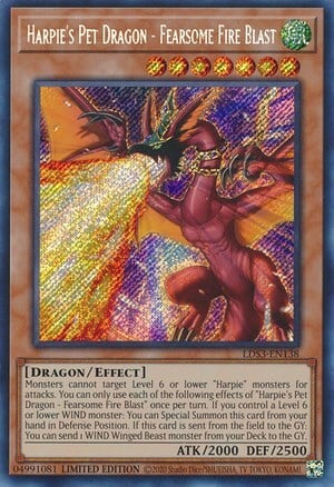 Harpie's Pet Dragon - Fearsome Fire Blast Card Front