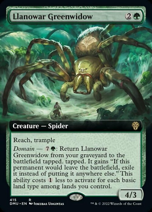 Llanowar Greenwidow Card Front