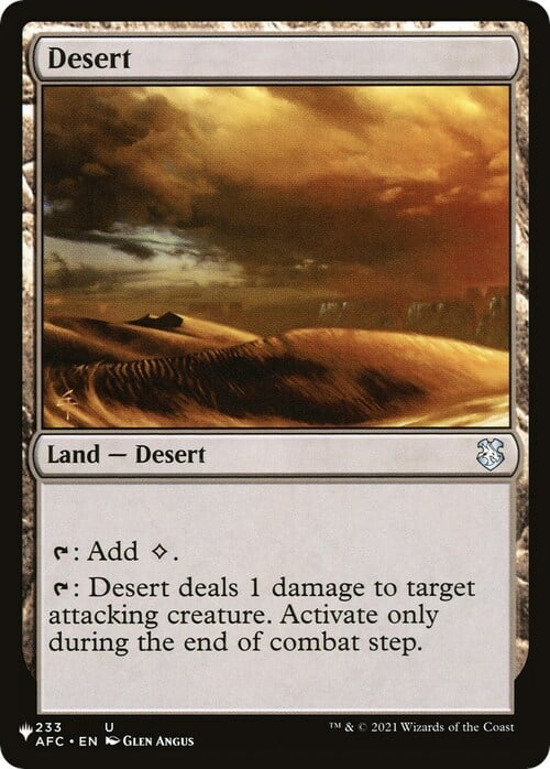 Deserto Card Front