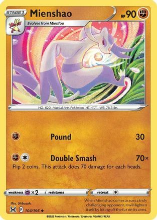 Mienshao [Pound | Double Smash] Card Front