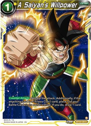 A Saiyan's Willpower Card Front