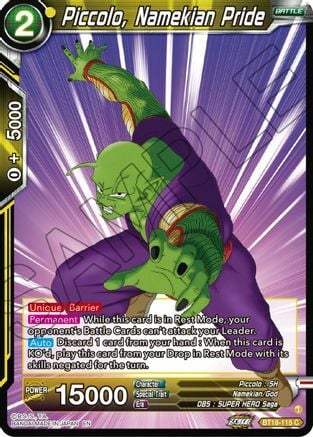 Piccolo, Namekian Pride Frente