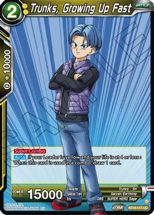 Trunks, Growing Up Fast Card Front