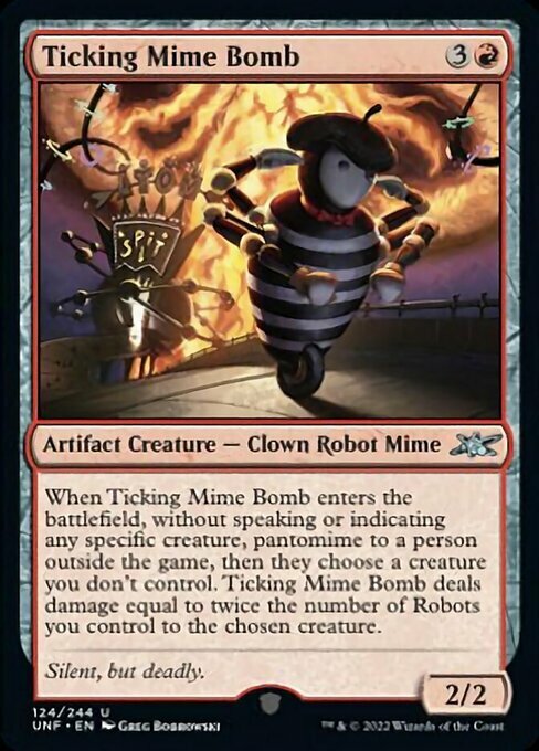 Ticking Mime Bomb Card Front