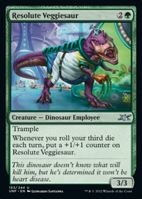 Resolute Veggiesaur Card Front